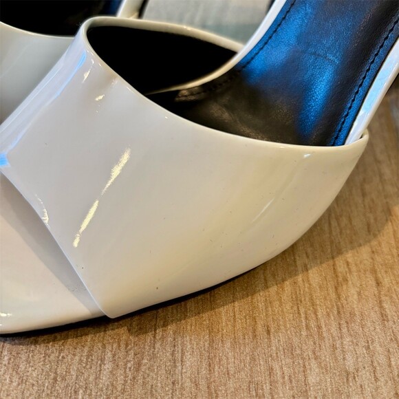 Marc Fisher LTD Heels Womens Size 9 White Ankle Strap Open Toe Block Heel - Picture 2 of 6